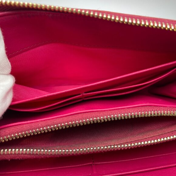 Prada Fuoco Red Saffiano Leather Zip Long Wallet - Preowned - Picture 11 of 15